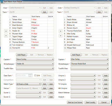 linear cricket scoring system